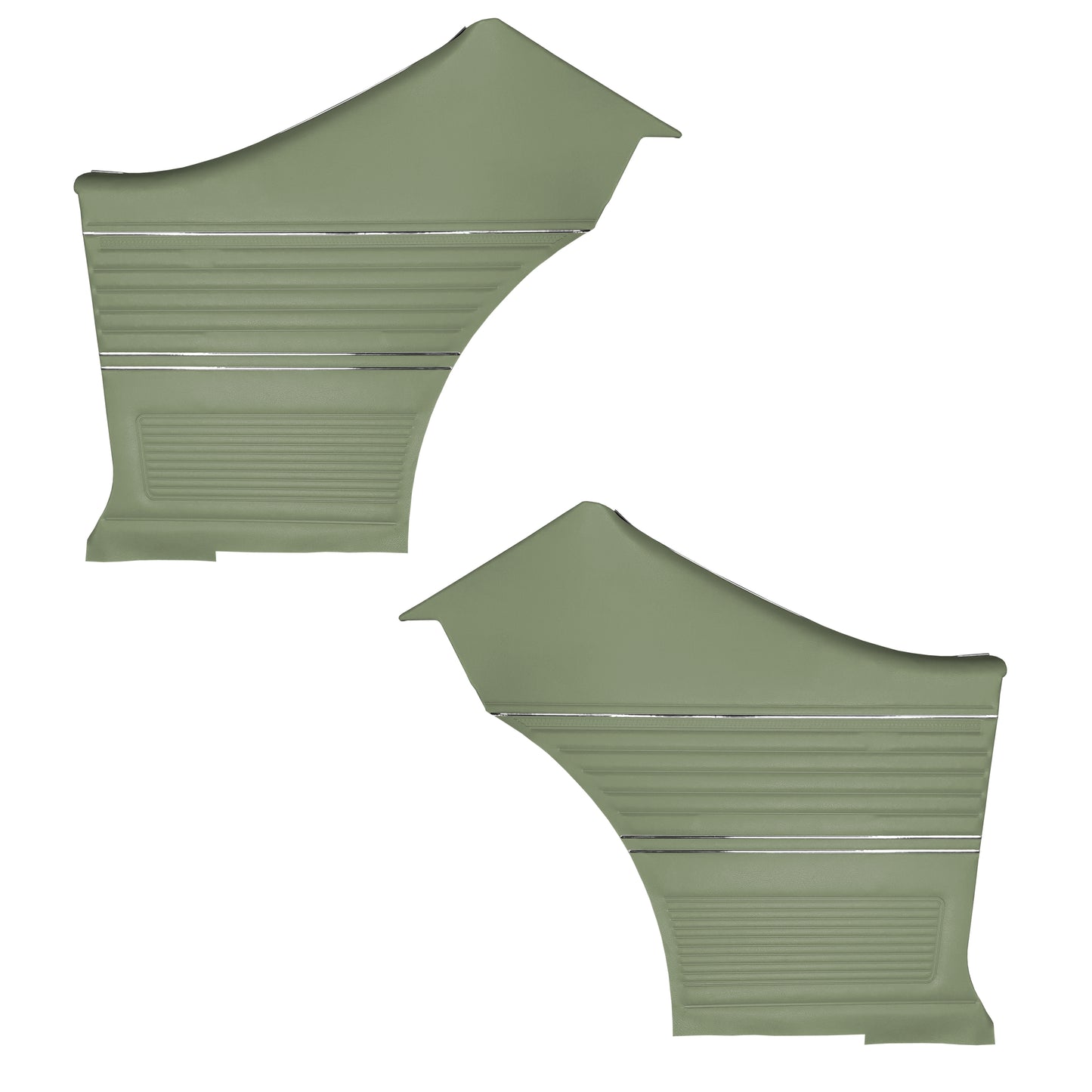 69 CHEVELLE/MALIBU HARDTOP REAR PANELS (PRE-ASSEMBLED) - LIGHT GREEN