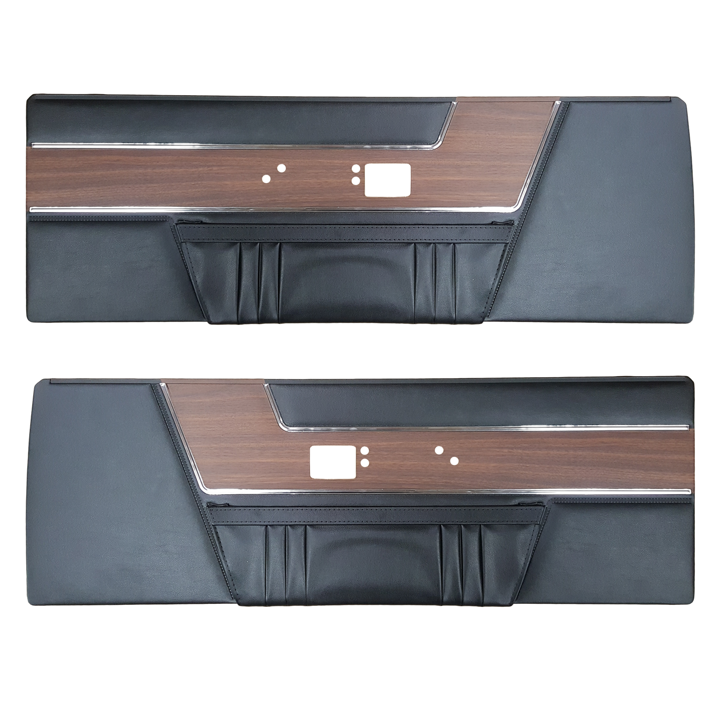 69 BARRACUDA "DELUXE" FRONT DOOR PANELS - BLACK