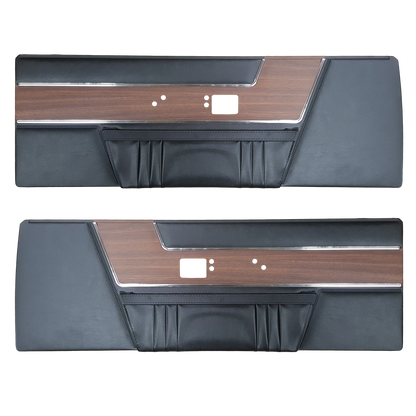 69 BARRACUDA "DELUXE" FRONT DOOR PANELS - BLACK