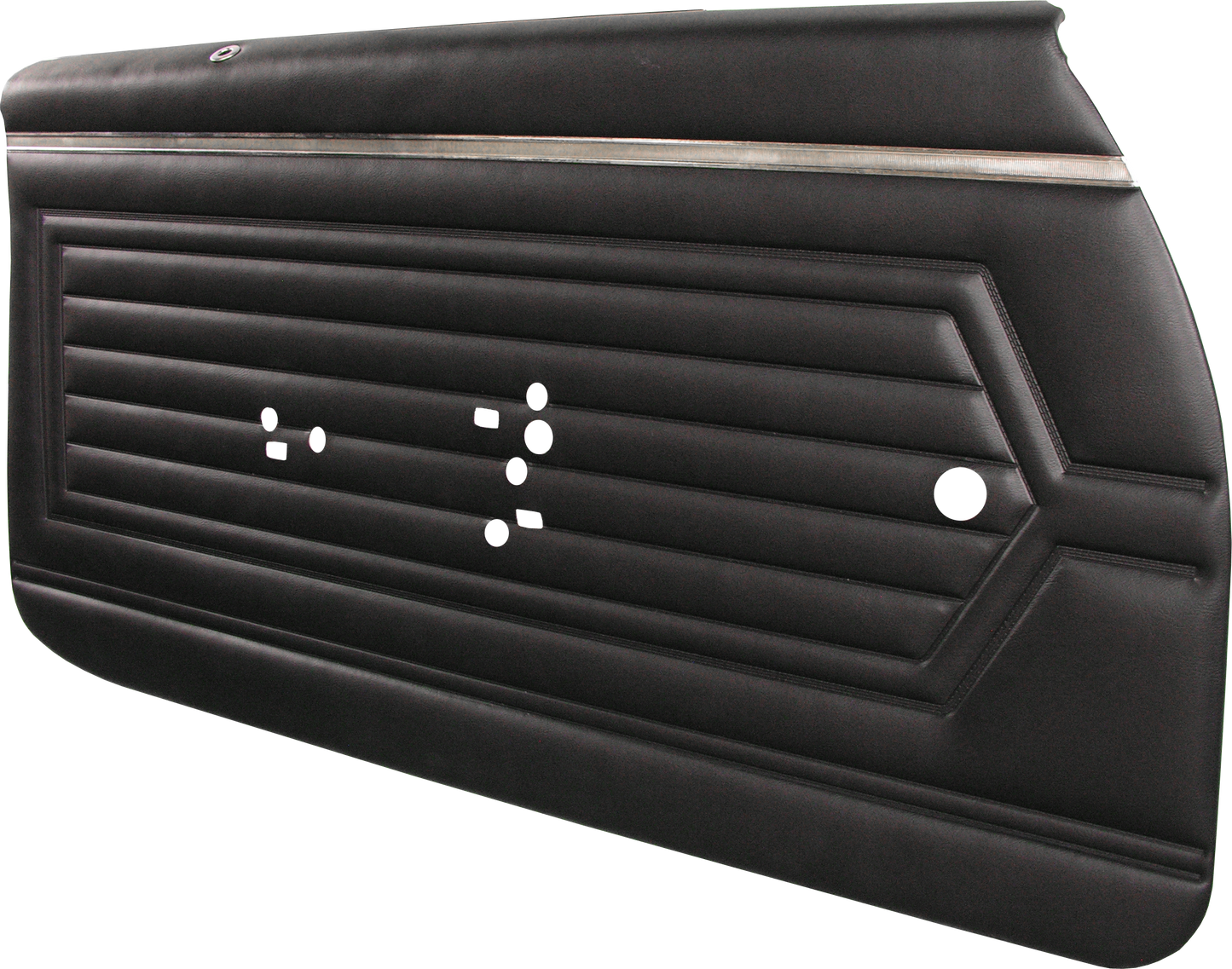 71-72 SKYLARK/GS "STANDARD" SPORT COUPE FRONT DOOR PANELS (PRE-ASSEMBLED) - BLACK