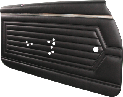 71-72 SKYLARK/GS "STANDARD" SPORT COUPE FRONT DOOR PANELS (PRE-ASSEMBLED) - BLACK