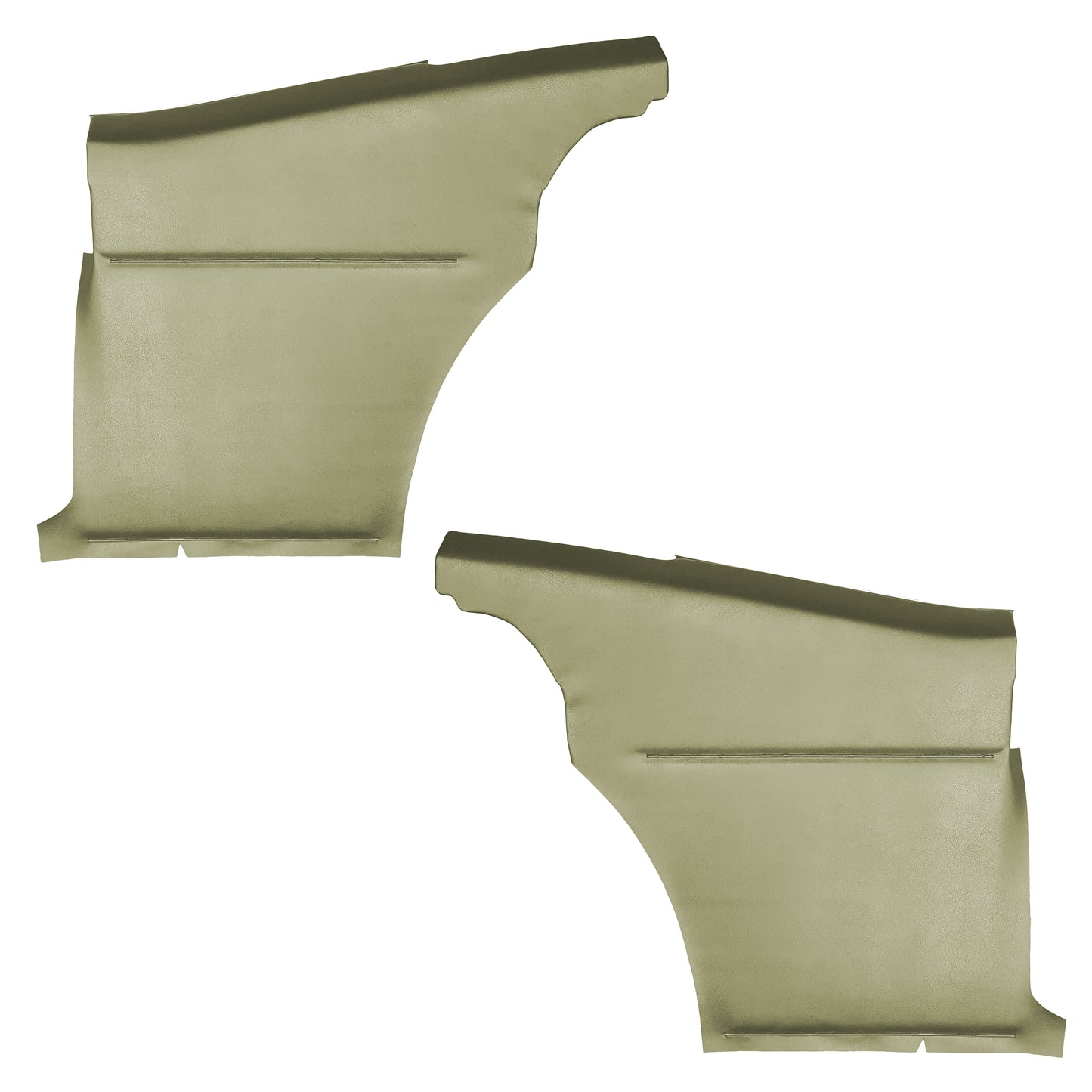 68 CAMARO "DELUXE" HARDTOP REAR PANELS W/ FIXED SEAT (PRE-ASSEMBLED) - WILLOW GOLD