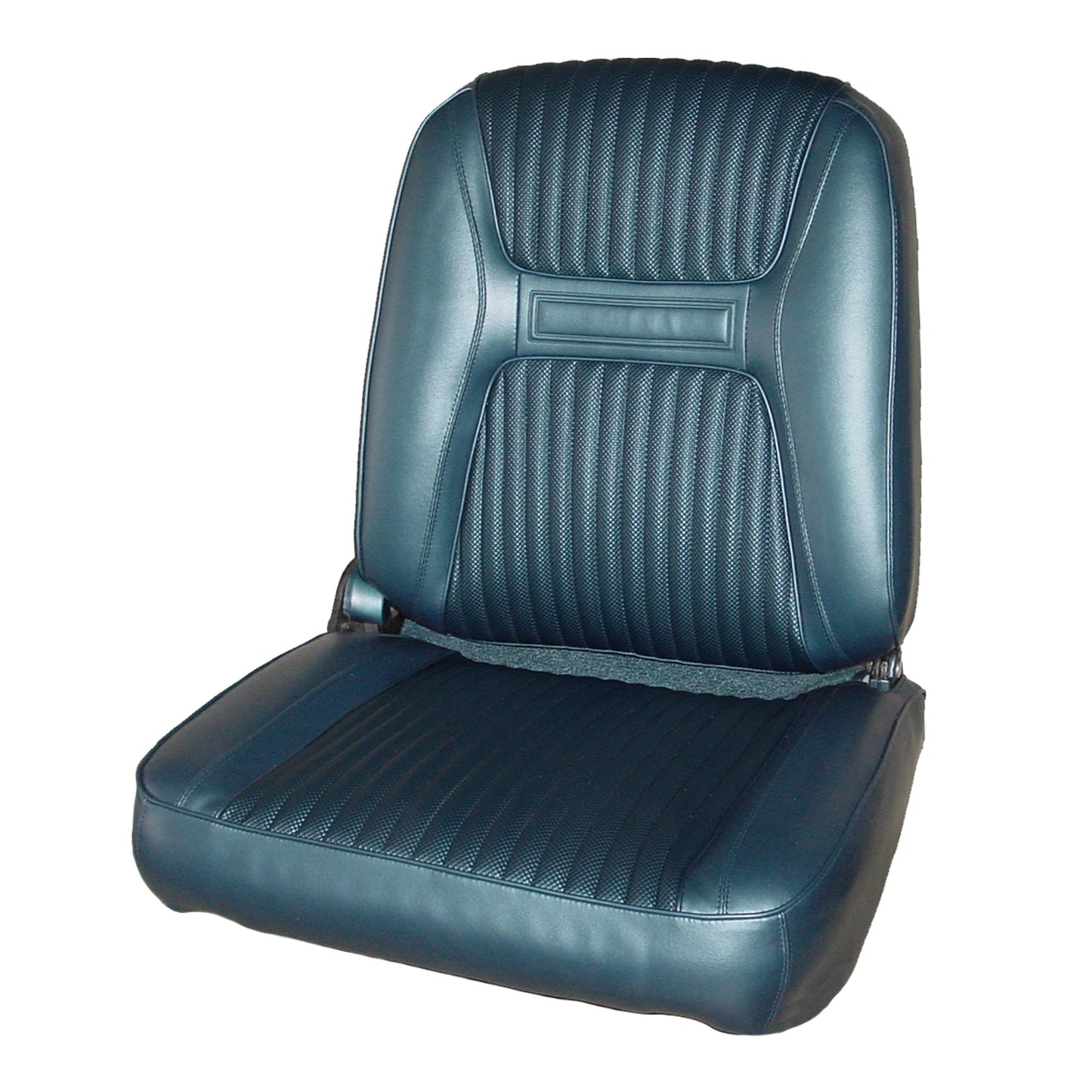 65 CHRYSLER 300/300L BUCKET SEAT UPHOLSTERY - SRM BLUE-BLACK FILLED/BLUE