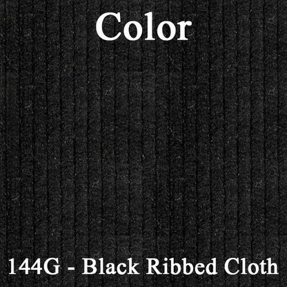 79 CAMARO "DELUXE CLOTH" DOOR PANELS (PRE-ASSEMBLED) - SRM BLACK RIBBED CLOTH/BLACK