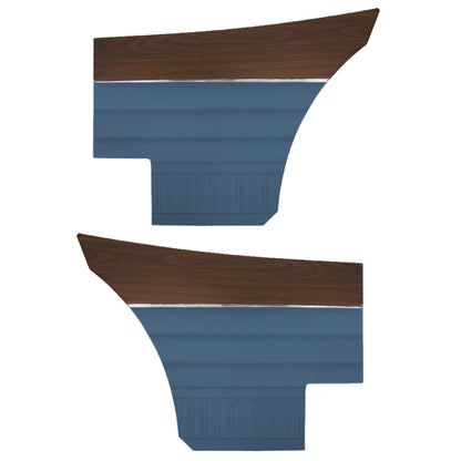 75/76 DUSTER/DART SPORT FAST- BACK REAR PANELS - LAGOON BLUE
