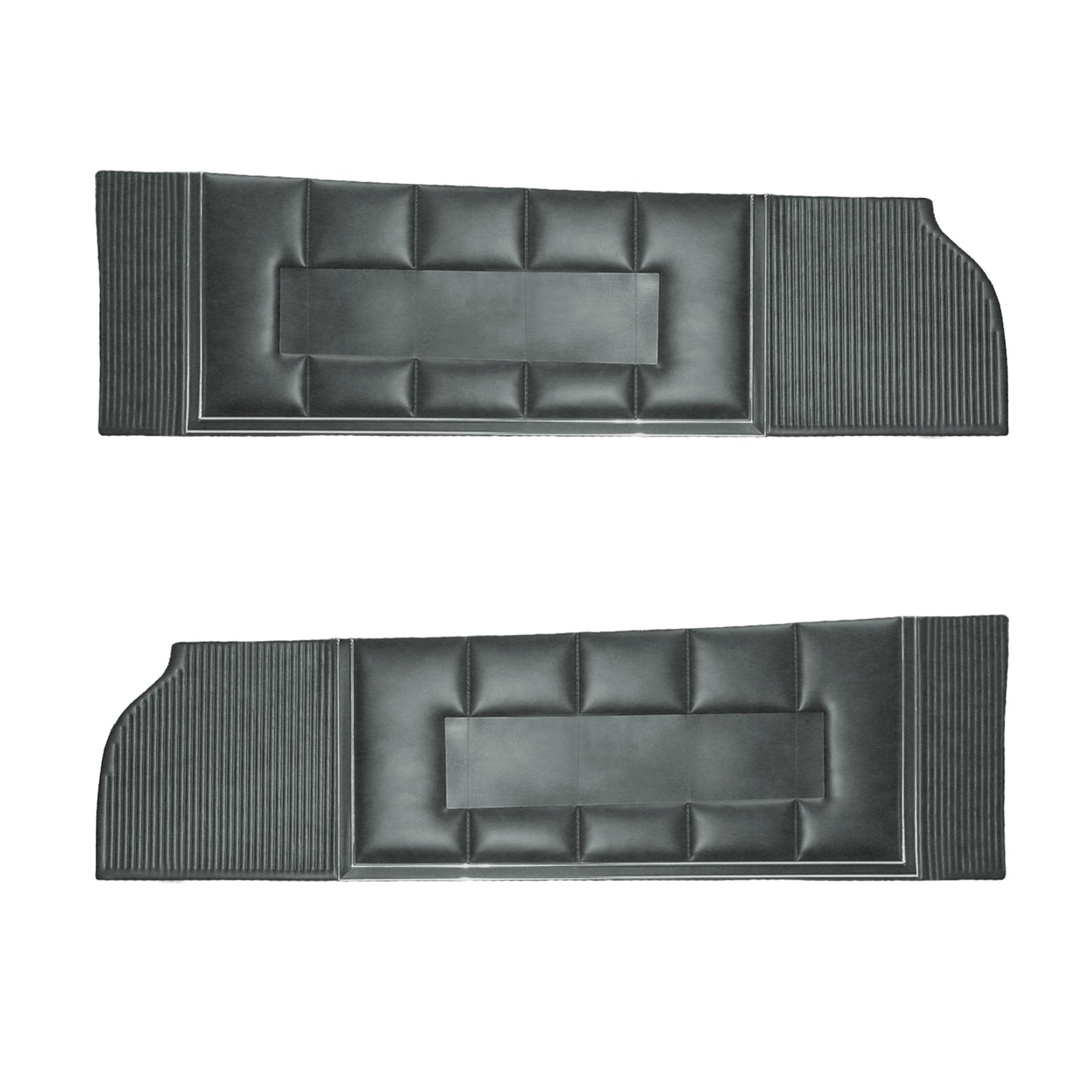 71 CHARGER SE FRONT UPPER DOOR PANELS - GUNMETAL
