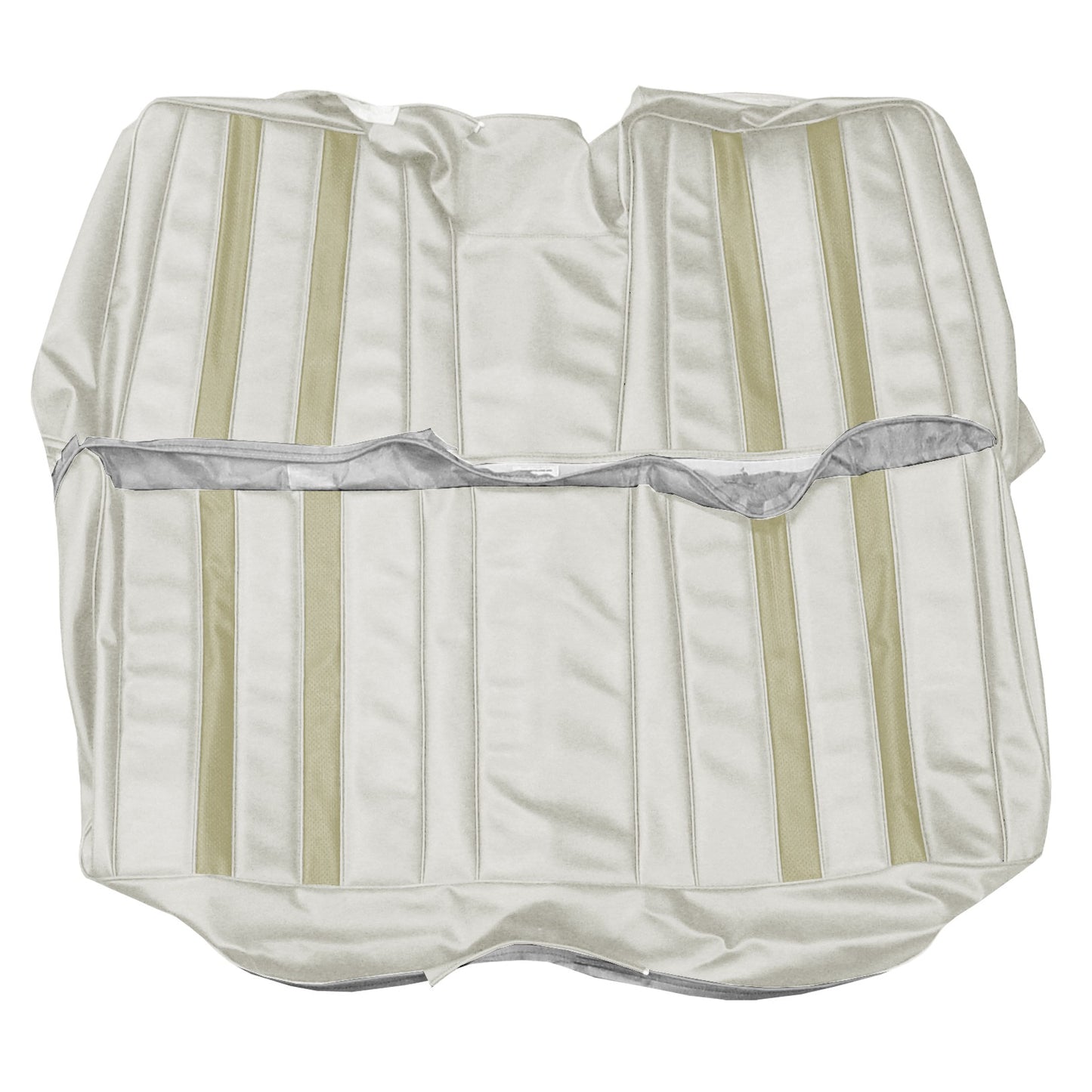 68 SPORT FURY HARDTOP REAR UPHOLSTERY - SRM PARCHMENT W/ EMBER GOLD ACCENT