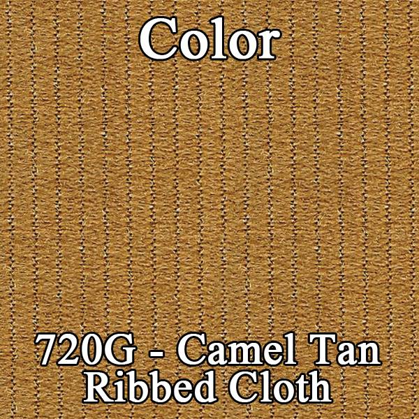 79 CAMARO "DELUXE" BUCKET SEAT CLOTH UPHOLSTERY - SRM CAMEL TAN RIBBED CLOTH/CAMEL TAN