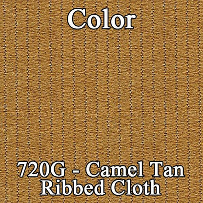 79 CAMARO "DELUXE" BUCKET SEAT CLOTH UPHOLSTERY - SRM CAMEL TAN RIBBED CLOTH/CAMEL TAN