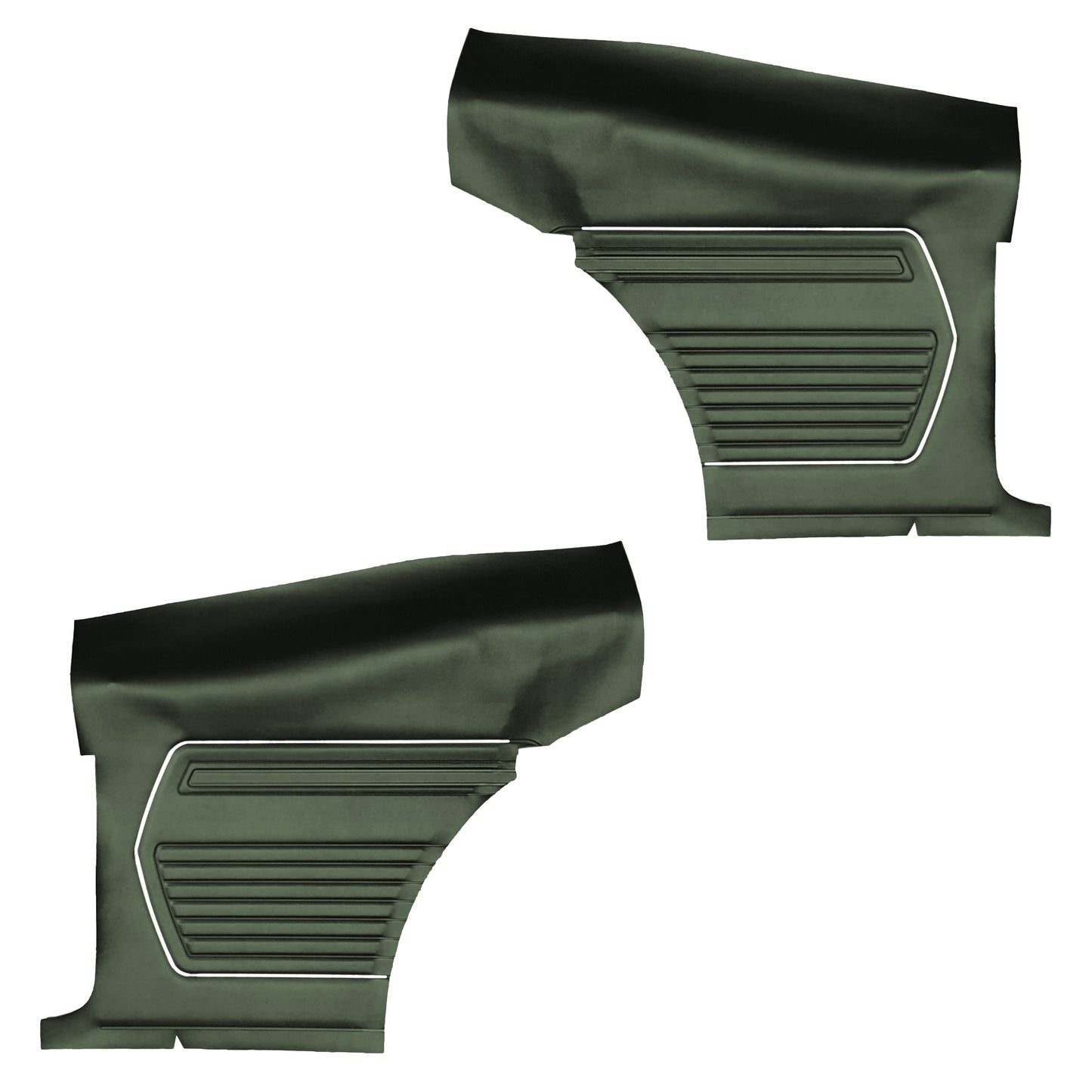 69 CAMARO "STANDARD" HARDTOP REAR PANELS W/ FIXED SEAT (UNASSEMBLED) - DARK GREEN