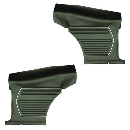 69 CAMARO "STANDARD" HARDTOP REAR PANELS W/ FIXED SEAT (UNASSEMBLED) - DARK GREEN