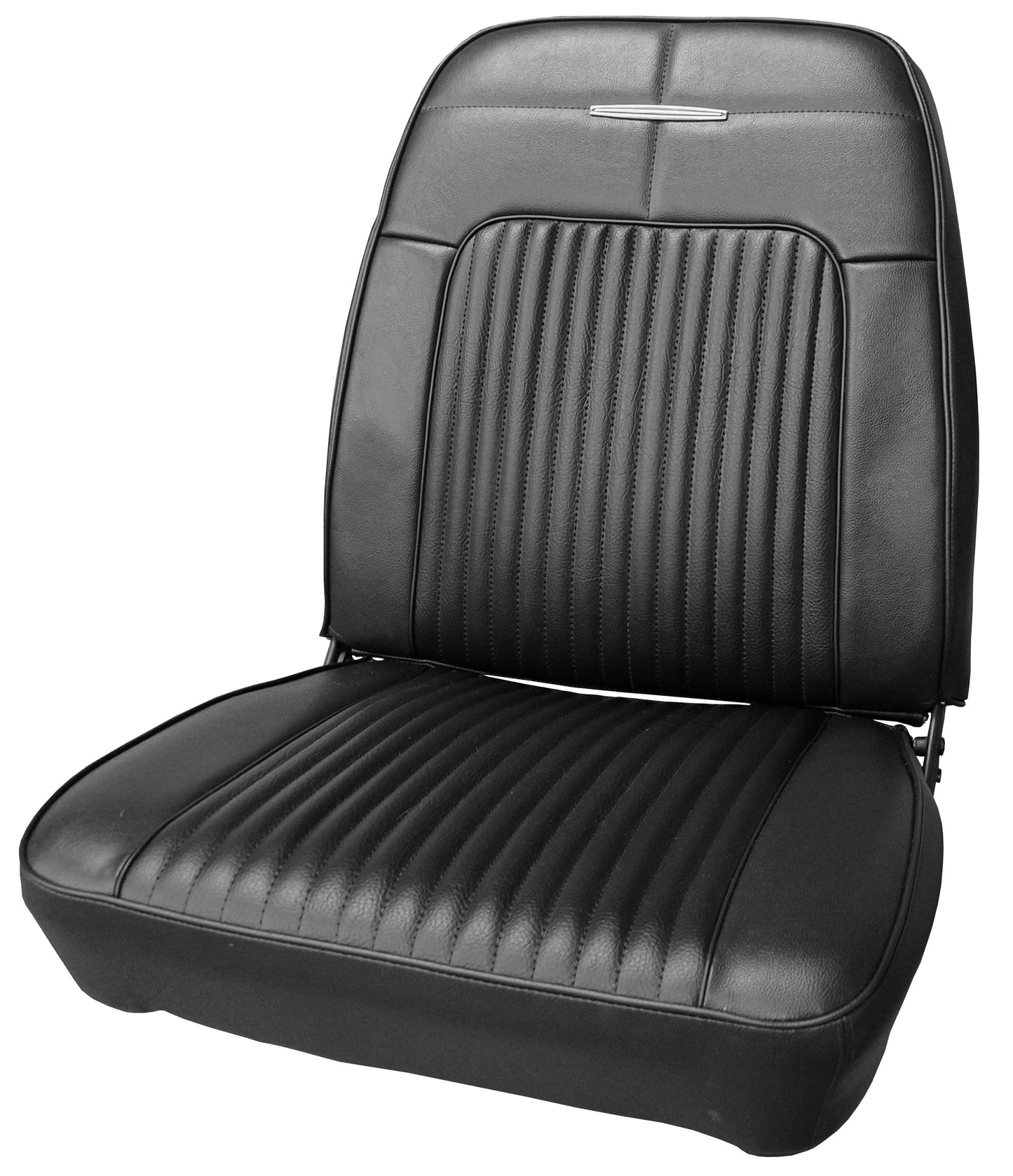 69 CORONET FRONT BUCKET SEAT UPHOLSTERY - BLACK
