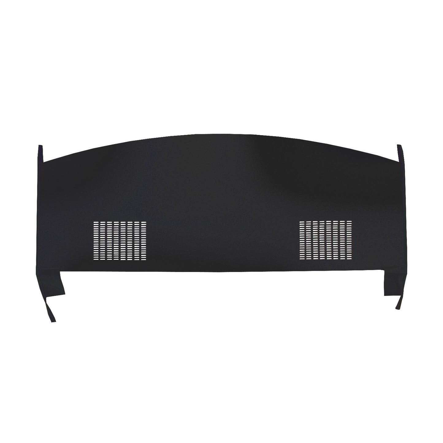 75-76 DART HARDTOP PACKAGE TRAY WITH SPEAKER CUT-OUTS - BLACK