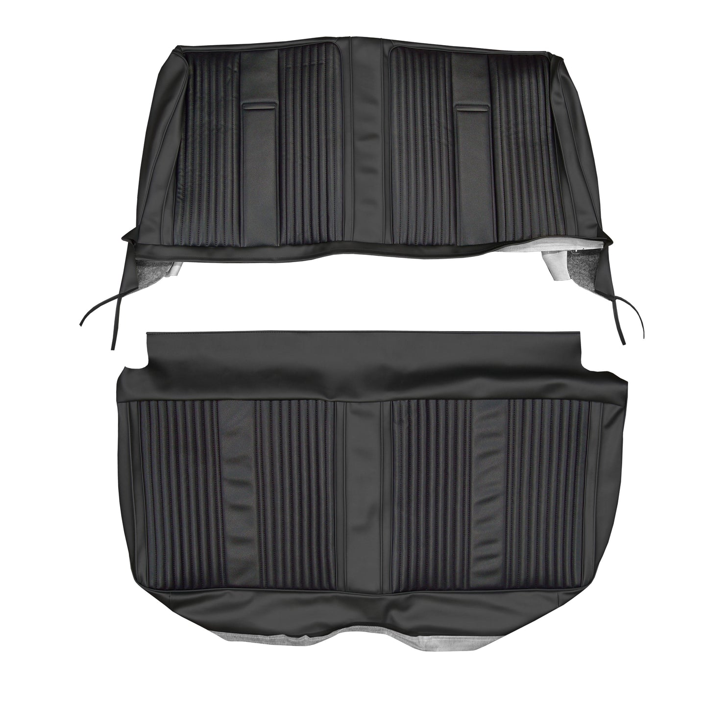 67 BELVEDERE II 4-DR/WAGON BENCH SEAT UPHOLSTERY- BLACK