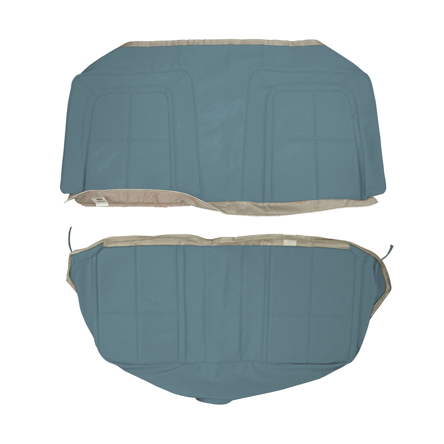 63 DART GT HARDTOP REAR SEAT UPHOLSTERY - TURQUOISE