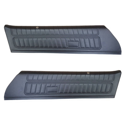 77 CAMARO "STANDARD" UPPER DOOR PANELS (PRE-ASSEMBLED) - BLACK