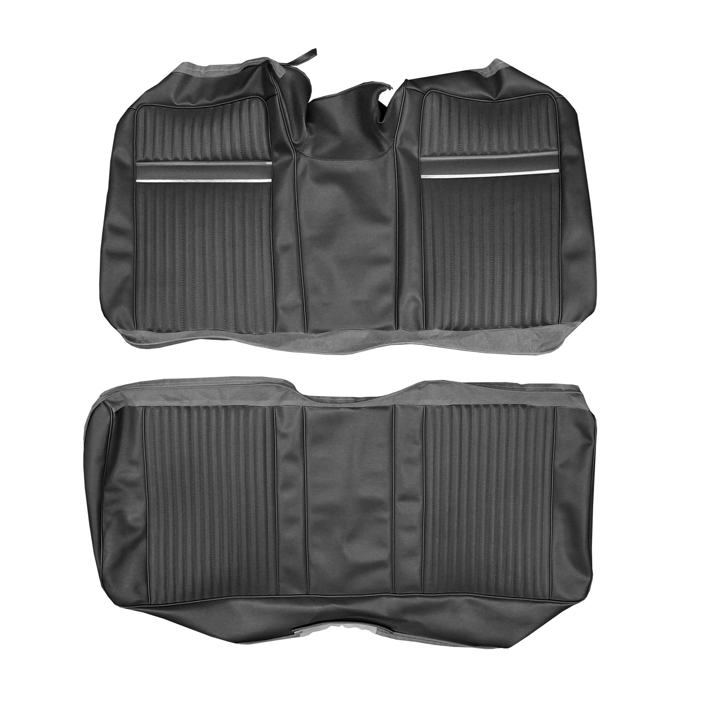 67 SPORT FURY/FURY III CONV. REAR UPHOLSTERY - BLACK