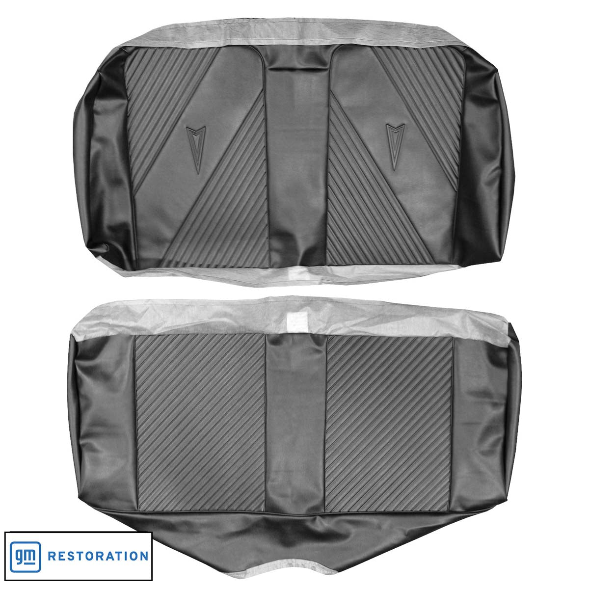65 GTO/LEMANS CONVERTIBLE REAR UPHOLSTERY - BLACK