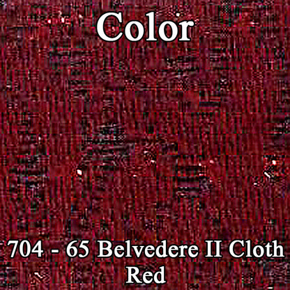 65 BELVEDERE II SPLIT BENCH CLOTH UPHOLSTERY - SRM RED CLOTH/RED