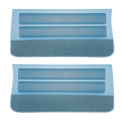 67 CUTLASS/442 FRONT DOOR PANELS - SRM DARK BLUE/SRM LIGHT BLUE