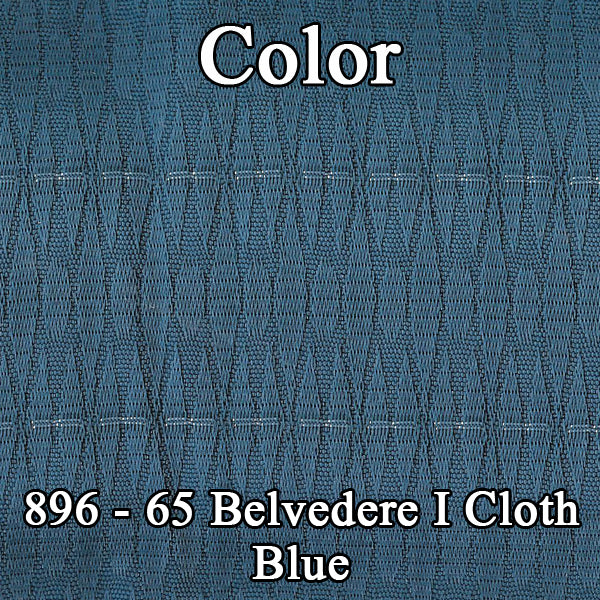65 BELVEDERE I SEDAN REAR UPHOLSTERY - SRM BLUE CLOTH/BLUE