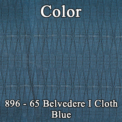 65 BELVEDERE I SEDAN REAR UPHOLSTERY - SRM BLUE CLOTH/BLUE
