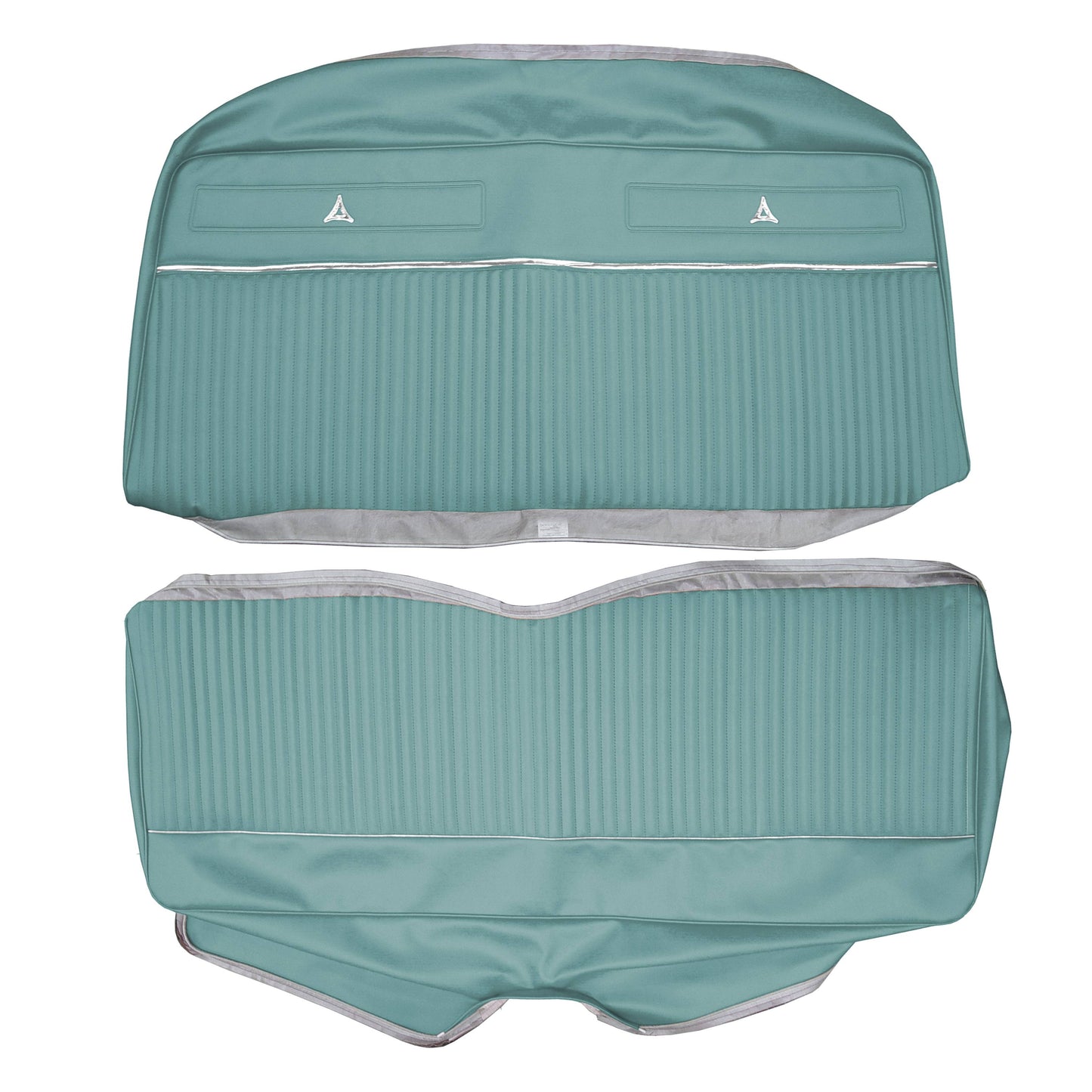 64 POLARA HARDTOP REAR UPHOLSTERY - TURQUOISE