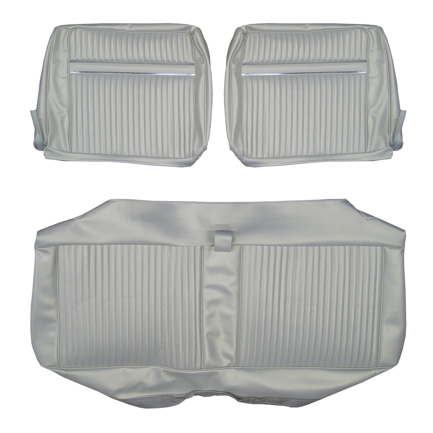 67 FURY III SPLIT BENCH UPHOLSTERY - PEARL WHITE