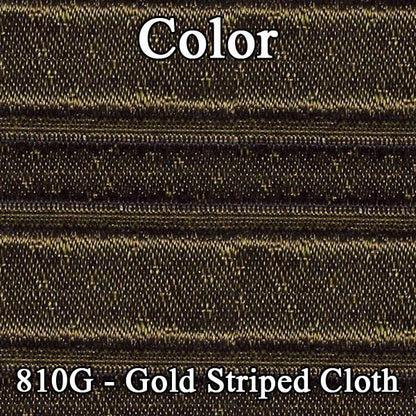 67 SKYLARK SPLIT BENCH UPH SRM GOLD STRIPED/PL CLOTH/GOLD