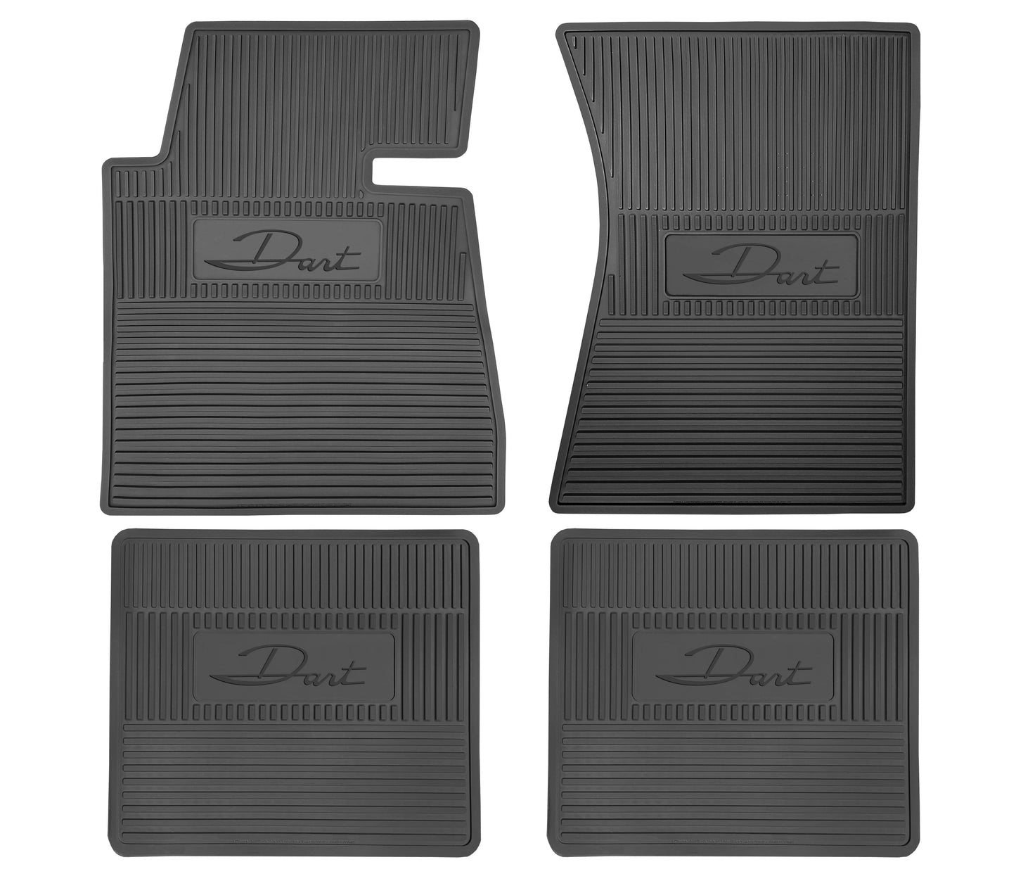 63 DODGE 'DART' FLOOR MATS W/ AUTOMATIC TRANSMISSION - BLACK