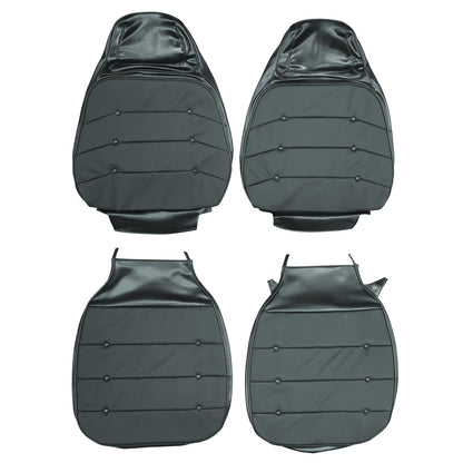 71 CHARGER SE BUCKET SEAT LEATHER UPHOLSTERY - GUNMETAL