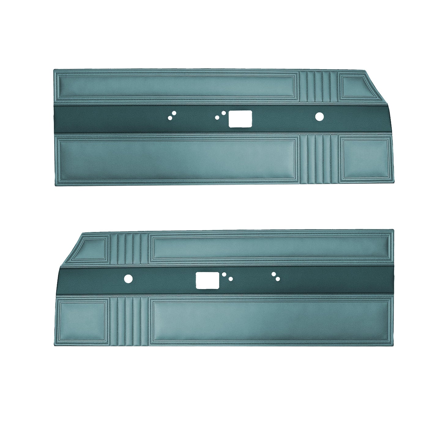 67 BELVEDERE II FRONT DOOR PANELS - DARK TURQUOISE/LIGHT TURQUOISE