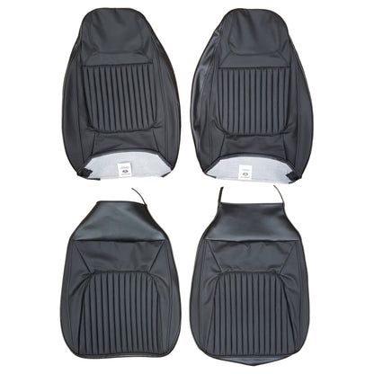 70 CHALLENGER LEATHER SEAT UPHOLSTERY - BLACK