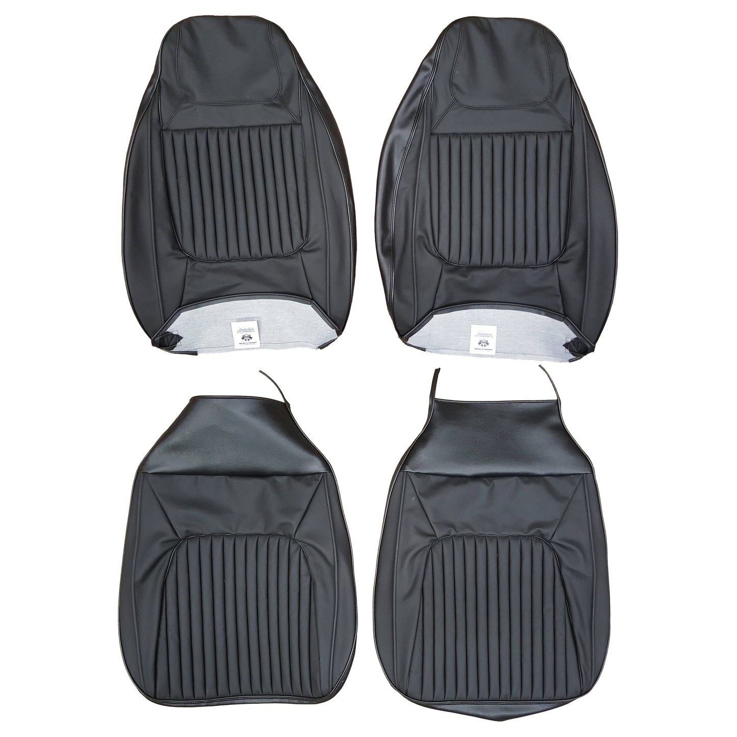70 CHALLENGER BUCKET SEAT LEATHER UPHOLSTERY - BLACK