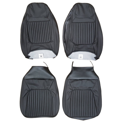 70 CHALLENGER BUCKET SEAT LEATHER UPHOLSTERY - BLACK