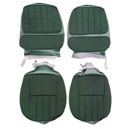70 CAMARO DELUXE CLOTH BUCKET SEATS UPH SRMGRN/BLK S&P/GREEN