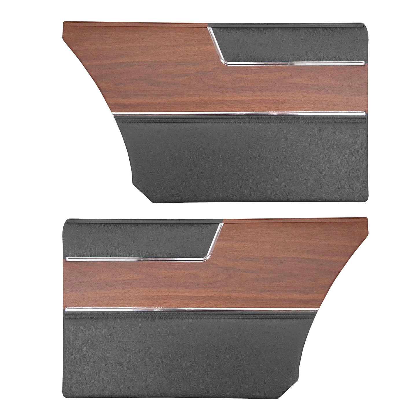 69 BARRACUDA "DELUXE" HARDTOP REAR PANELS - BLACK