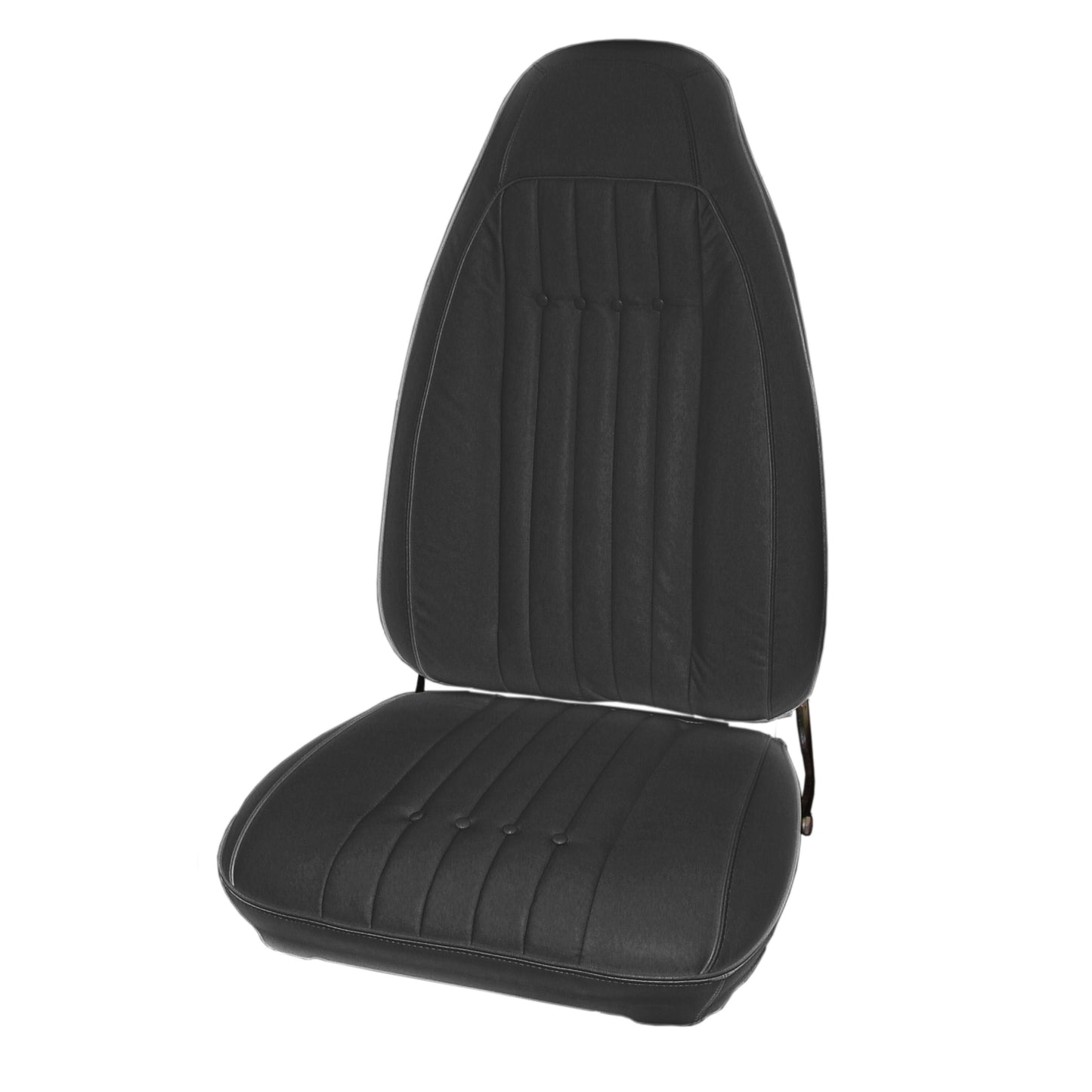 70/71 'CUDA/GRAN COUPE & 71 CHALLENGER BUCKET SEAT LEATHER UPHOLSTERY - BLACK