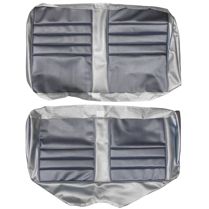 65 CHEVELLE/MALIBU CONVERTIBLE REAR UPHOLSTERY - DARK BLUE/LIGHT BLUE