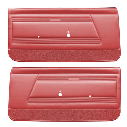 68 FIREBIRD "STANDARD" FRONT DOOR PANELS (UNASSEMBLED) - RED