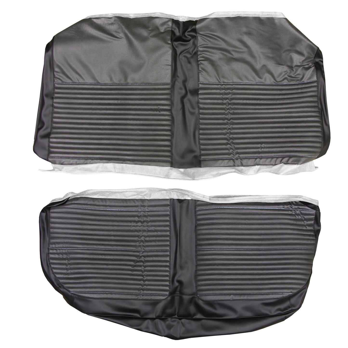 66 DART 270 HARDTOP REAR UPHOLSTERY - DARK GRAY/BLACK