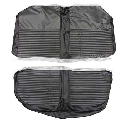 66 DART 270 HARDTOP REAR UPHOLSTERY - DARK GRAY/BLACK