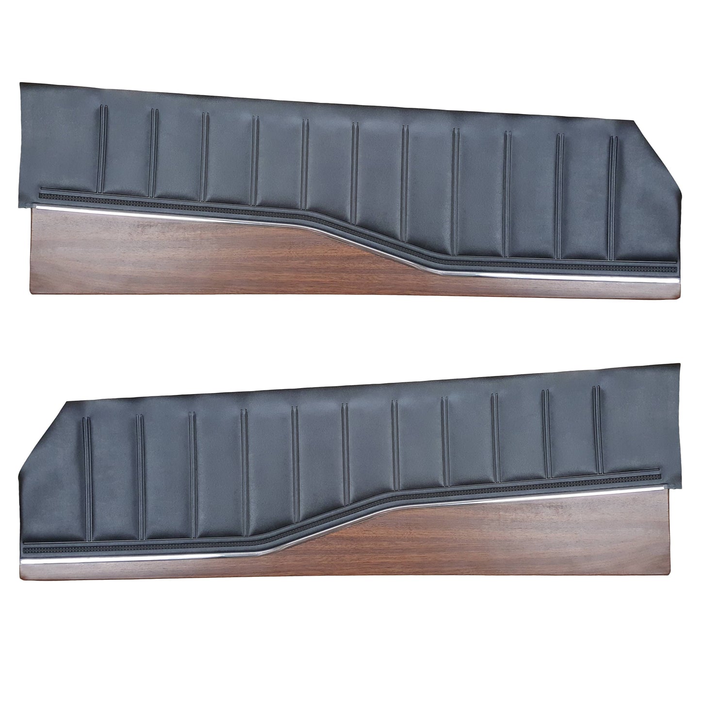 72 CHARGER/CHARGER SE FRONT UPPER DOOR PANELS W/ WOODGRAIN - BLACK