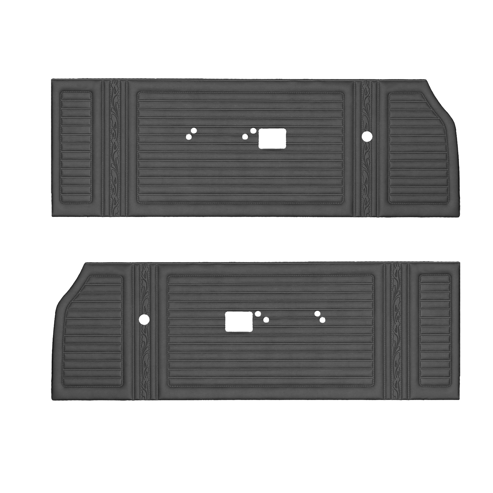 1967 GTX/Satellite Bucket Front Panels - Black - Legendary Auto