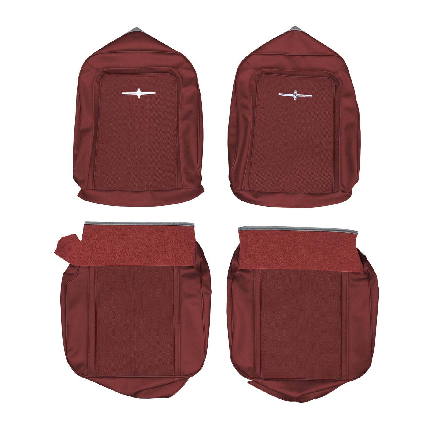 64 CHRYSLER 300/300K BUCKET SEAT UPHOLSTERY - RED