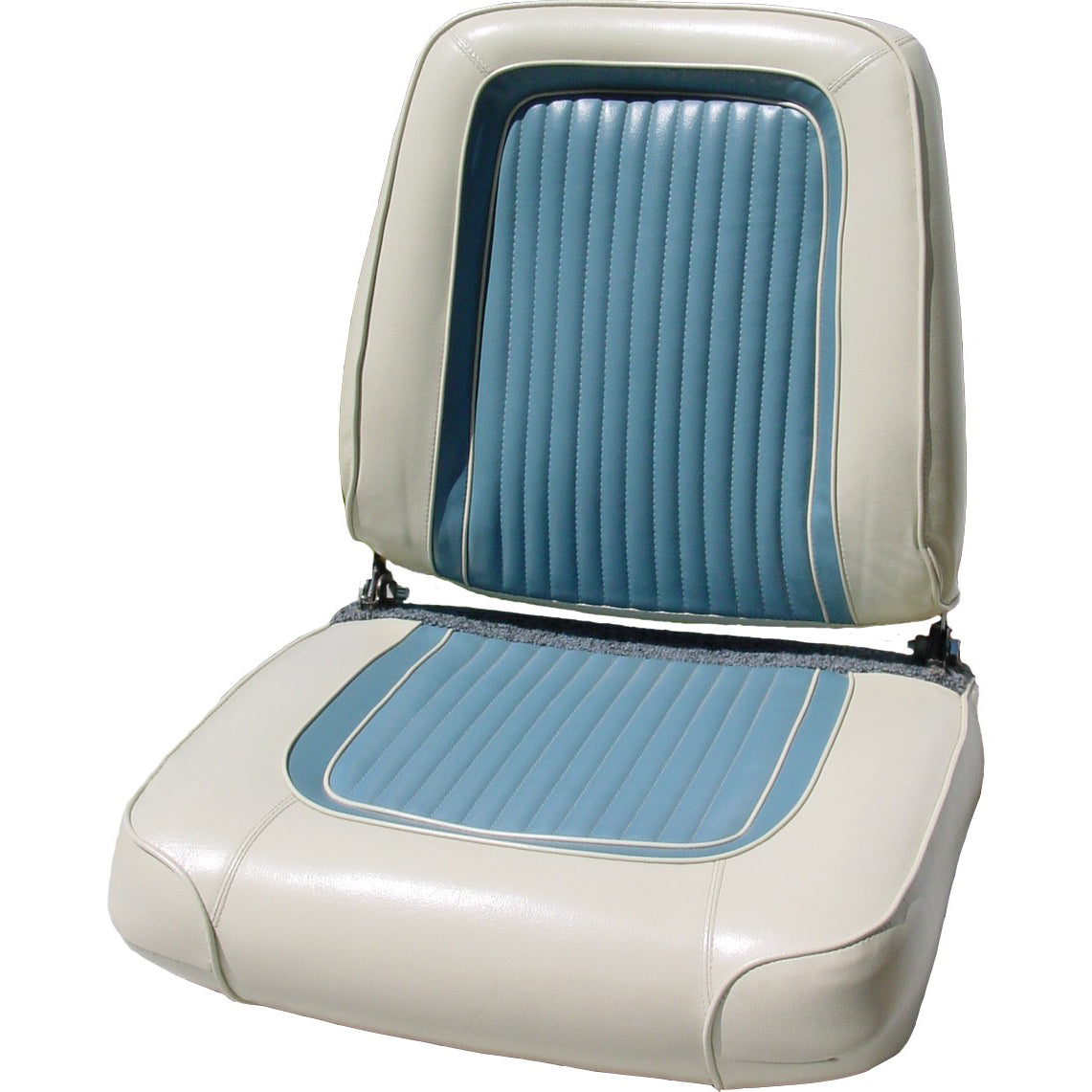 63 POLARA 500 BUCKET SEAT UPH BLUE/WHITE W/ BLUE ACCENT