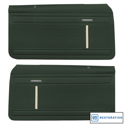 69 NOVA "STANDARD" FRONT DOOR PANELS (PRE-ASSEMBLED) - GREEN