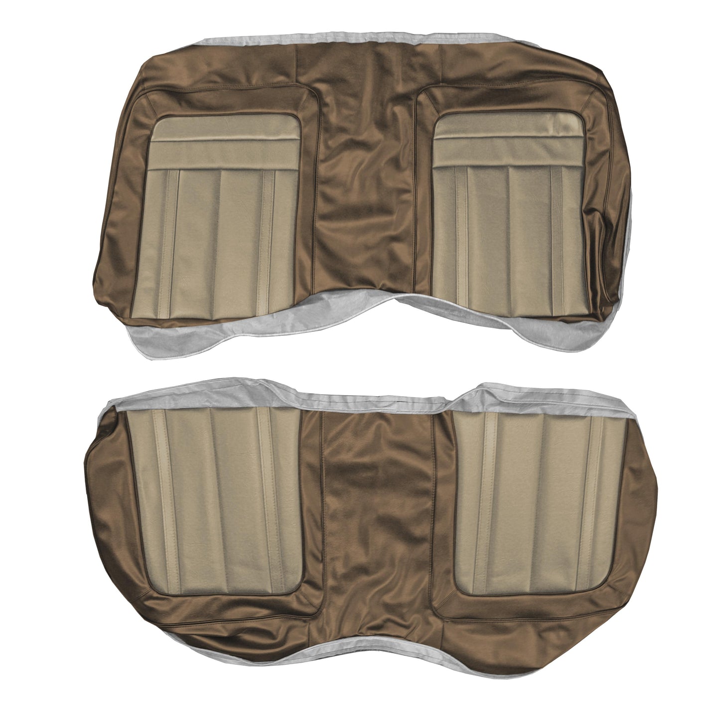 70 BARRACUDA GRAN COUPE HARDTOP REAR UPHOLSTERY - BRONZE/BROWN
