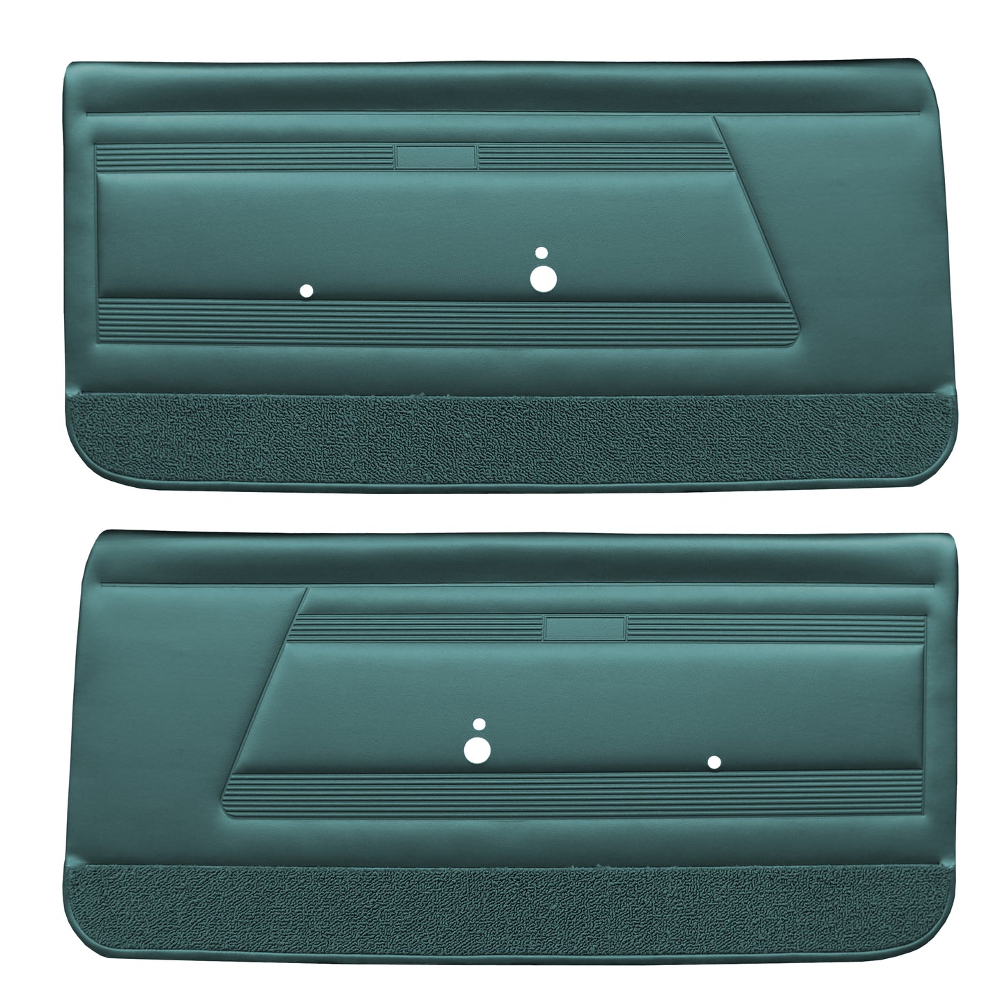 68 FIREBIRD "STANDARD" FRONT DOOR PANELS (UNASSEMBLED) - TURQUOISE