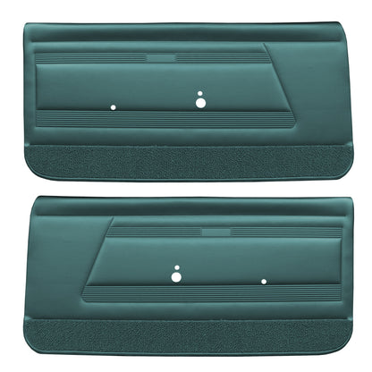 68 FIREBIRD "STANDARD" FRONT DOOR PANELS (UNASSEMBLED) - TURQUOISE